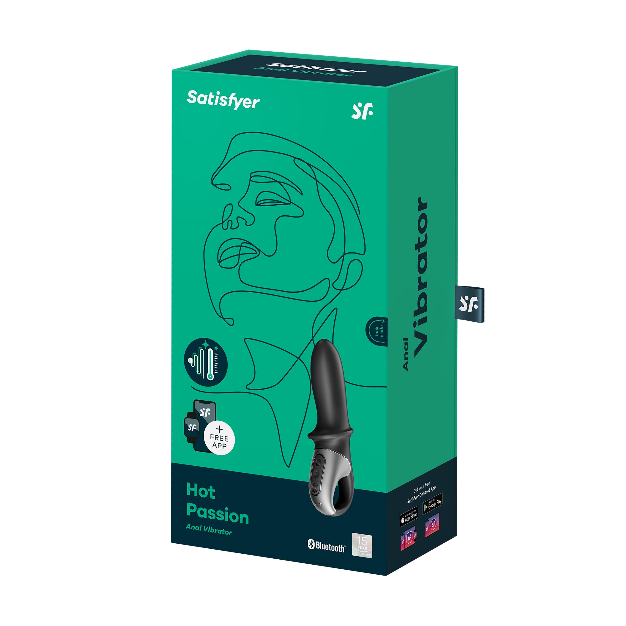 Анальний смарт-вібратор Satisfyer Hot Passion Anal Vibrator з підігрівом, чорний, 1 шт